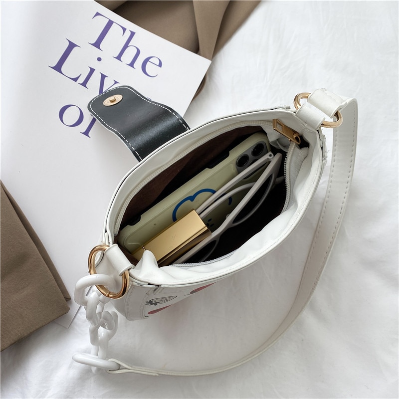 Cute Strawberry Zipper Shoulder Bag