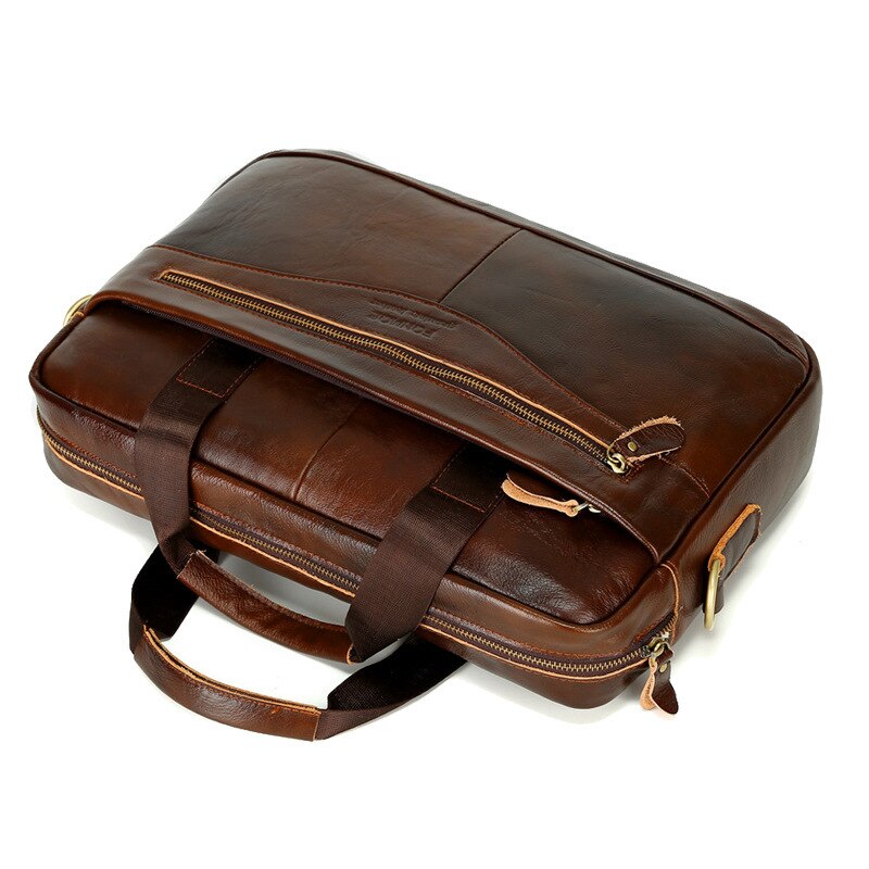 Mens Cowhide Leather Briefcase