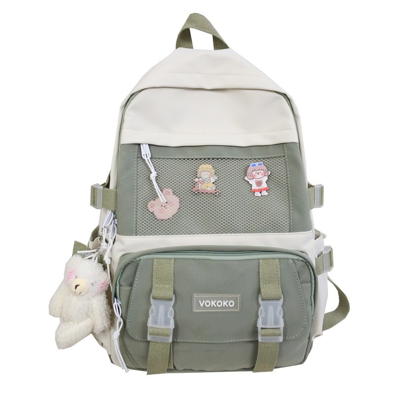 Nylon Kawai Rucksack Cute Student School Bag
