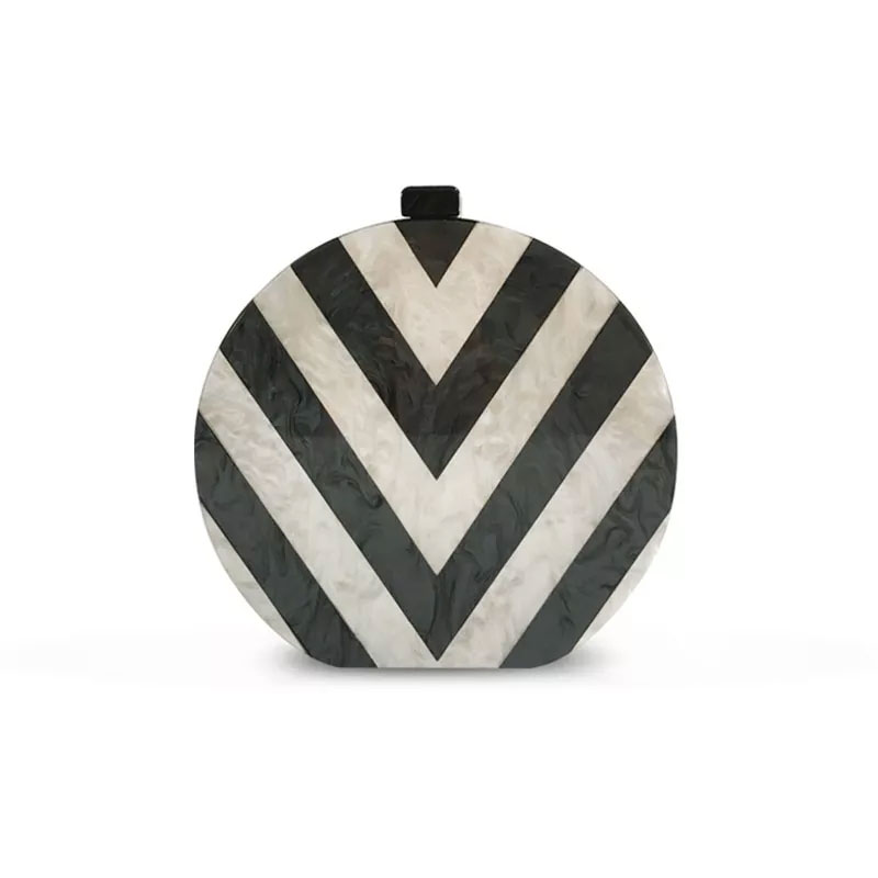 V Design Acrylic Evening Bag