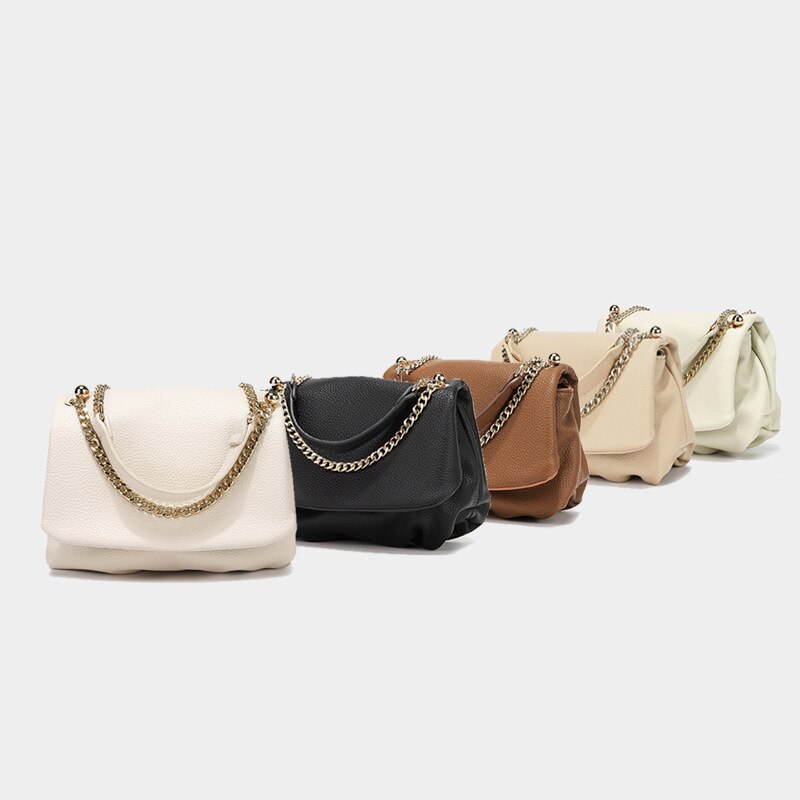 Vintage Chain Saddle Crossbody Bag