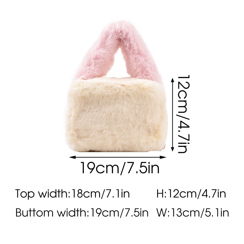 Fluffy Faux Fur Women Shoulder Tote
