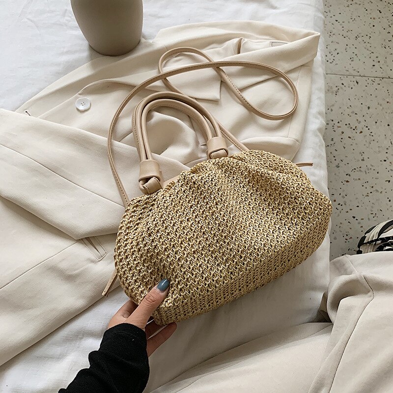Straw Woven Design Women Handbag