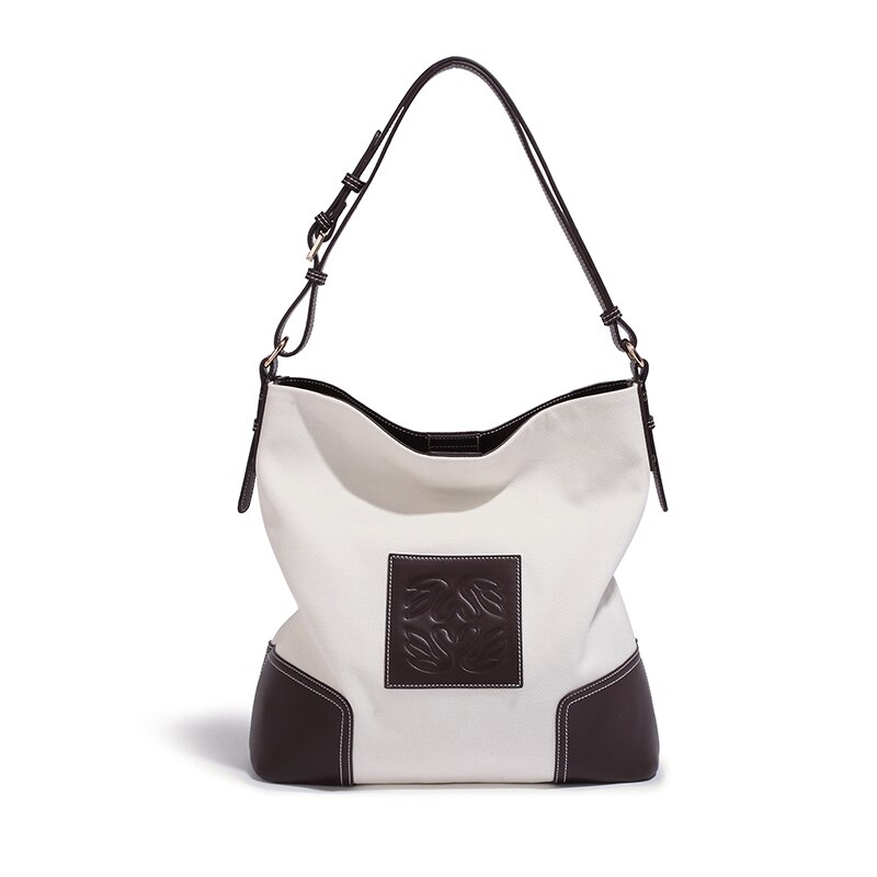 Panelled Shoulder Bucket Bag
