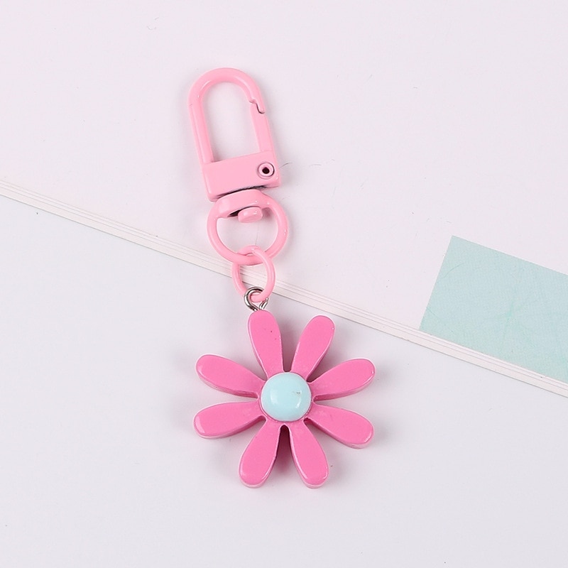Handmade Cute Colorful Resin Flower Keychain