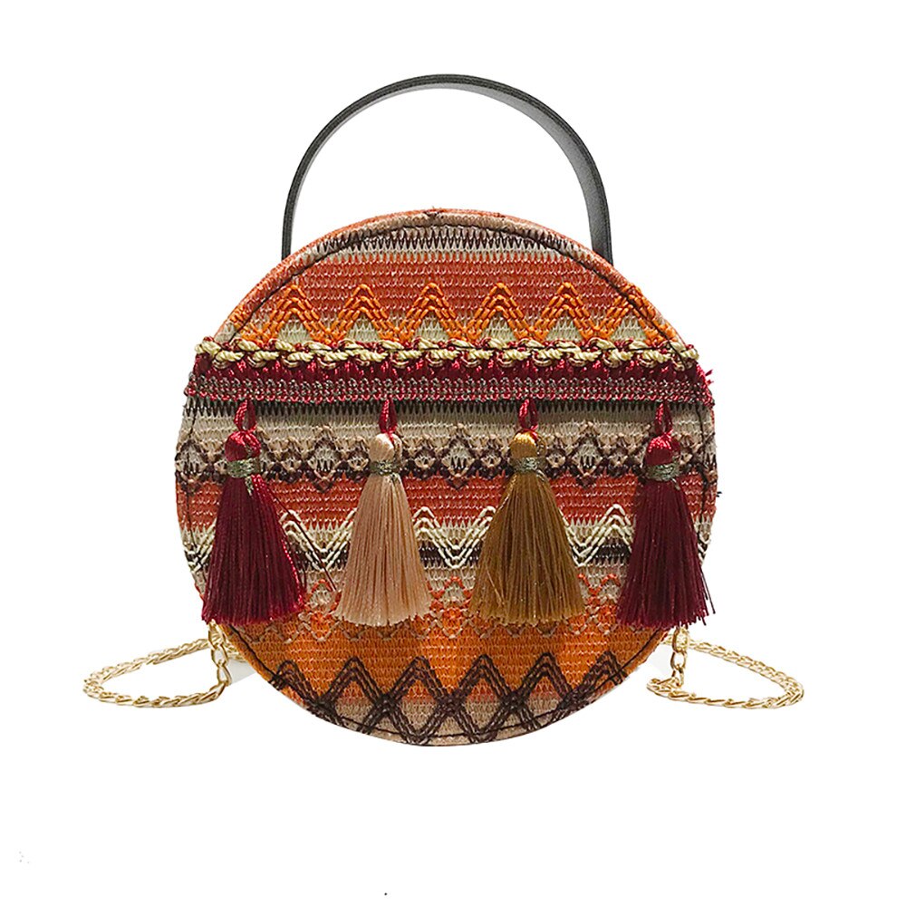 Straw Bags Rattan Woven Beach Shoulder Bag
