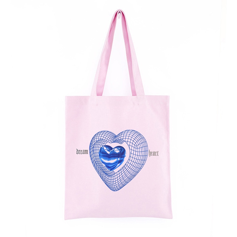 Letter Heart Harajuku Shopping Bag