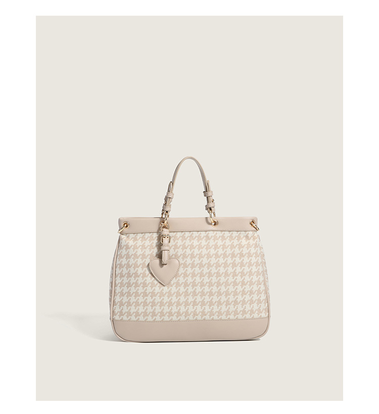 Houndstooth Underarm Tote Bag