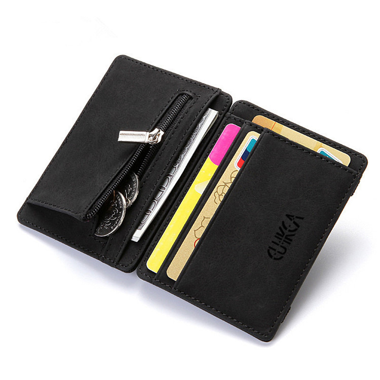 Men Male PU Leather Mini Small Magic Wallet