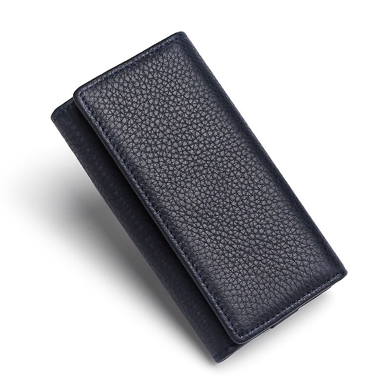 Simple Genuine Leather Unisex Key Wallet