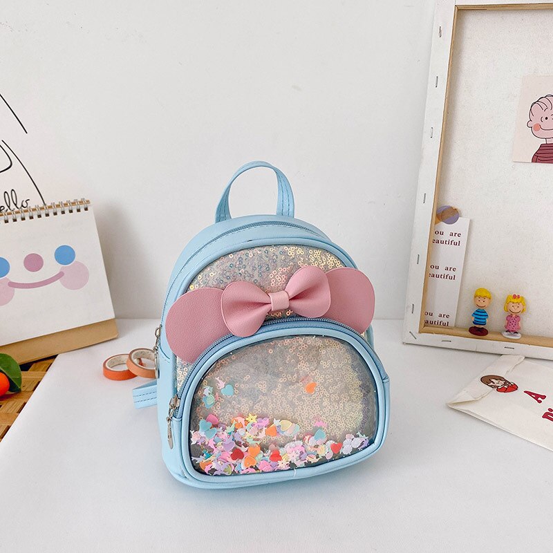 Children's Bags Girls New Sequin Backpack Cute