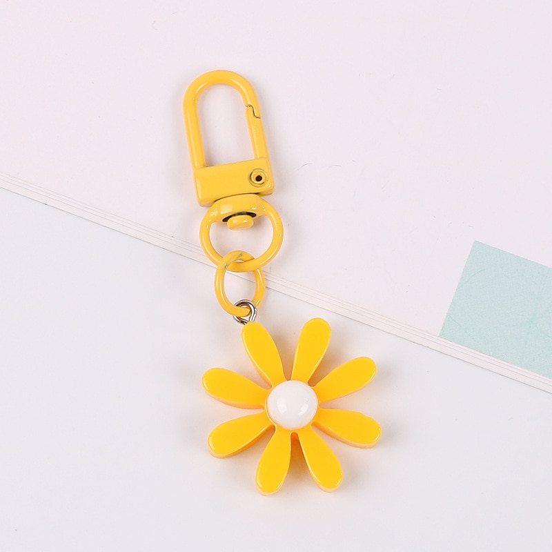 Handmade Cute Colorful Resin Flower Keychain