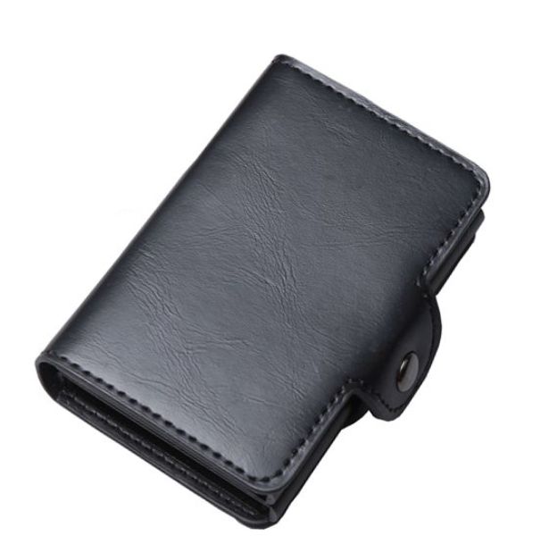 Double Aluminum Leather Credit Card