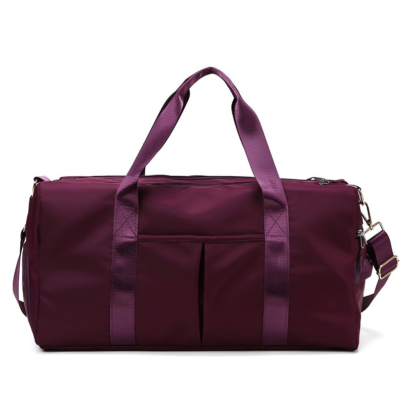 Nylon Waterproof Solid Color Travel Handbag