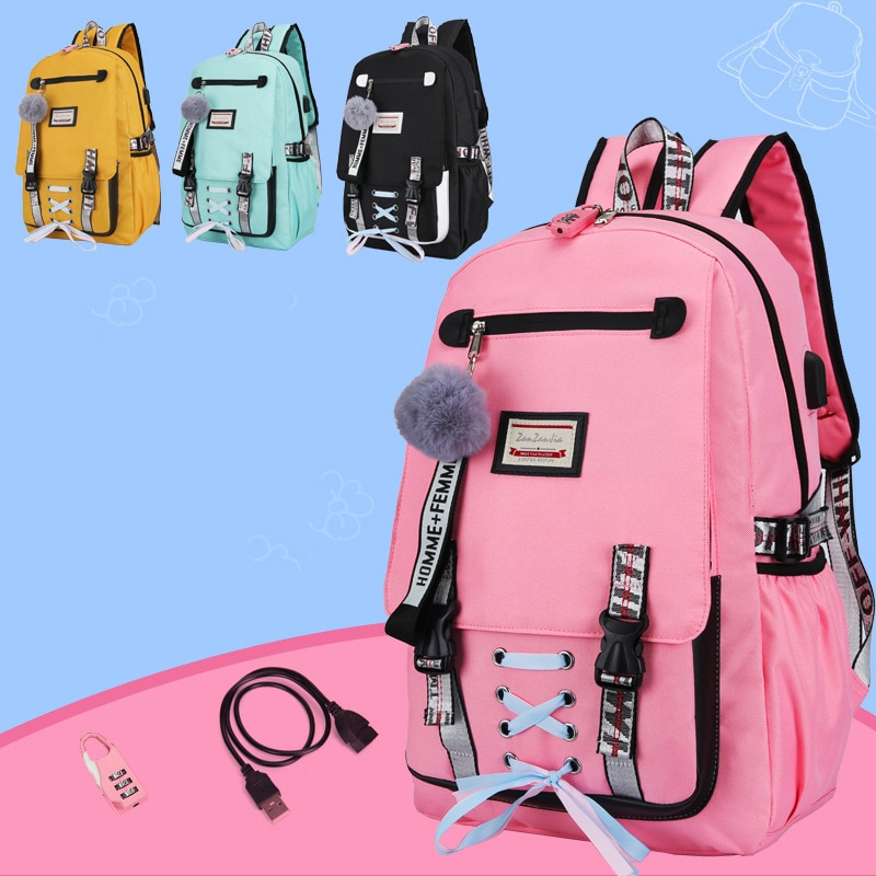 Casual School Bags With USB Charging