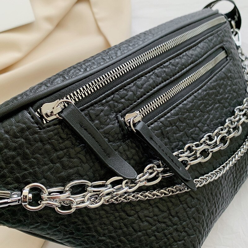 Leather Woman Waist Bag