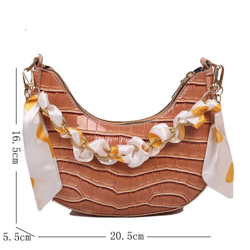 Stone Pattern Dumpling Crossbody Bag