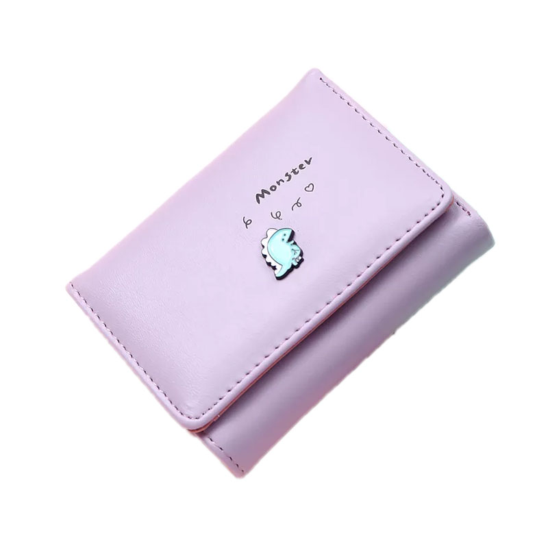 Short Cartoon Dinosaur Printed Wallet