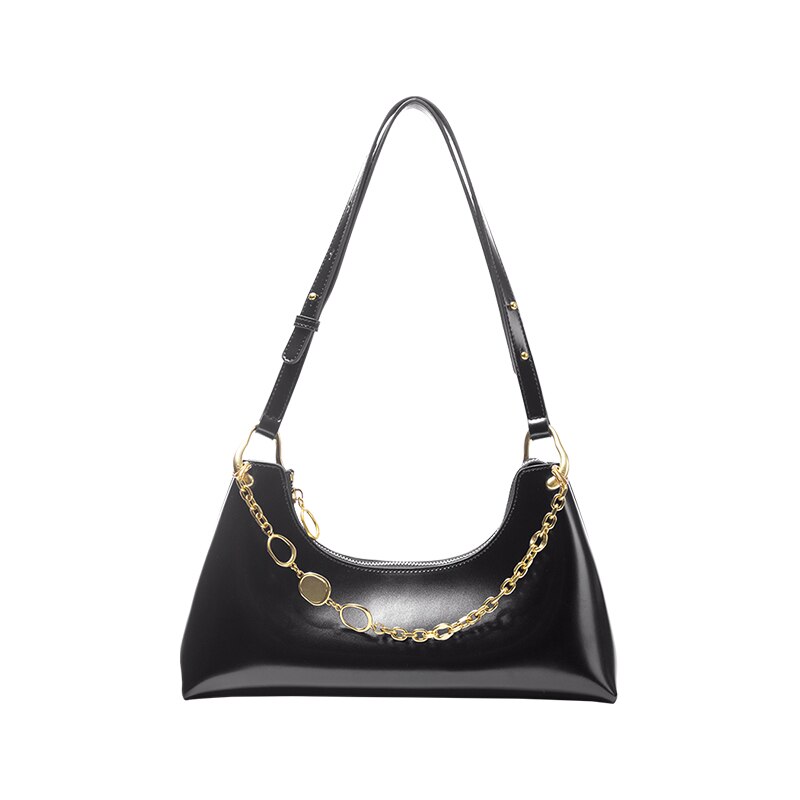 Trendy All-match Chain Underarm Baguette Bag