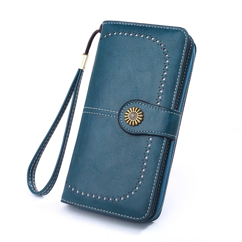 Retro Leather Women's Long Wallet