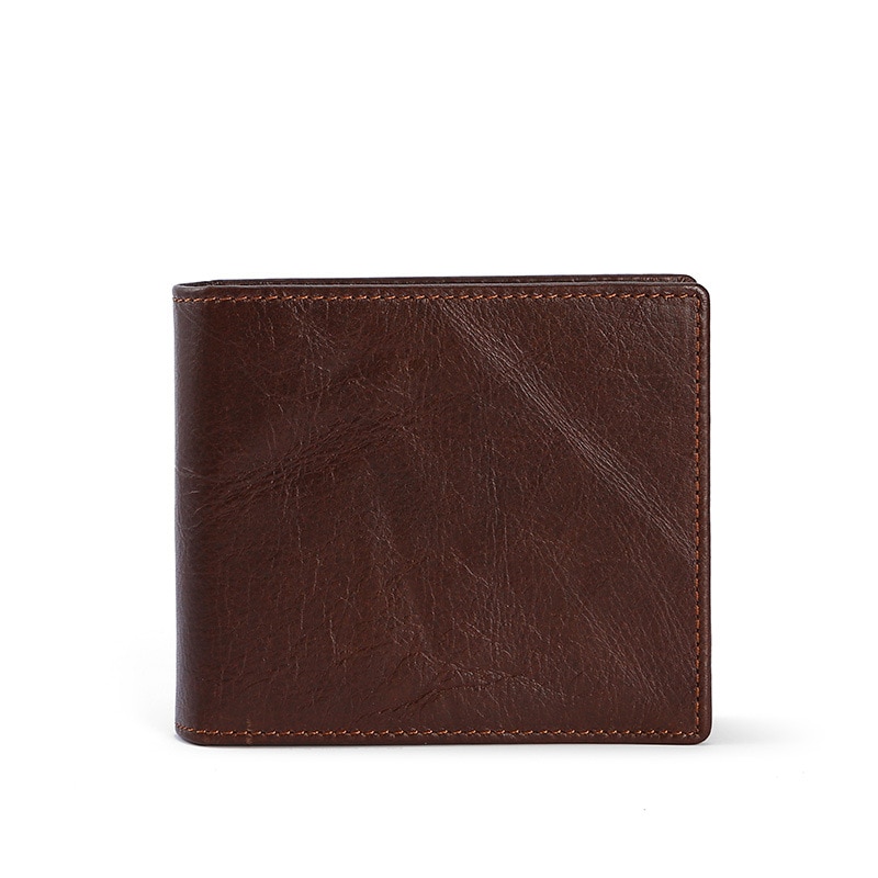 Retro Handmade Leather Wallet with Coin