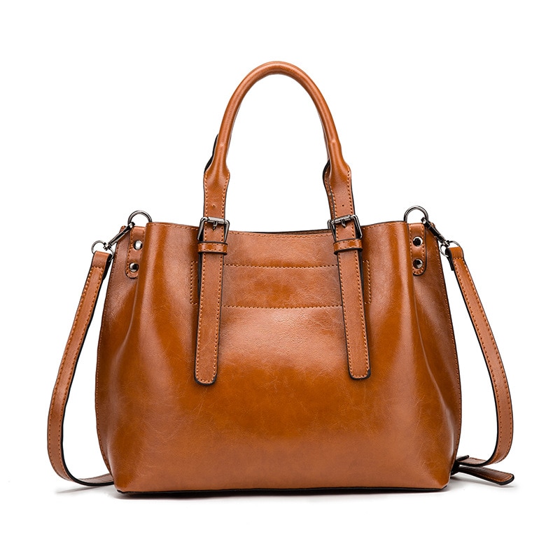Oil Wax Leather Handbag