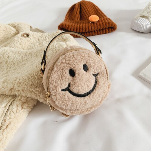 Smiley Kids Mini Round Shoulder Bag