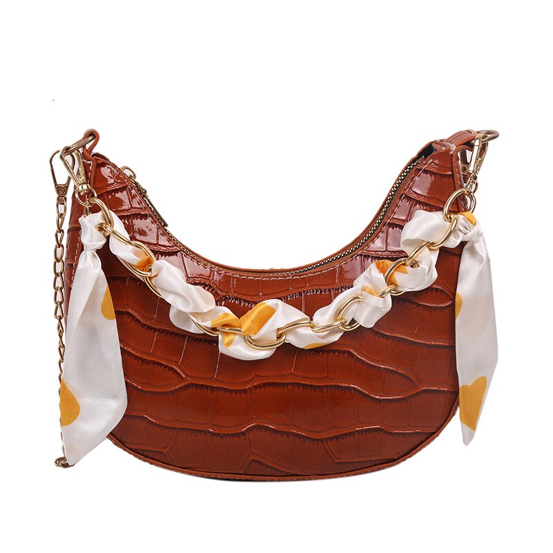 Stone Pattern Dumpling Crossbody Bag