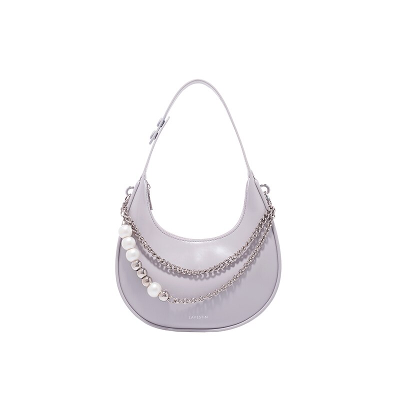 Three-dimensional Metal Pearl Chain Handbag