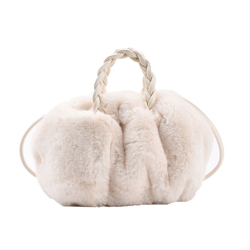 Female Faux Rabbit Fur Handbag