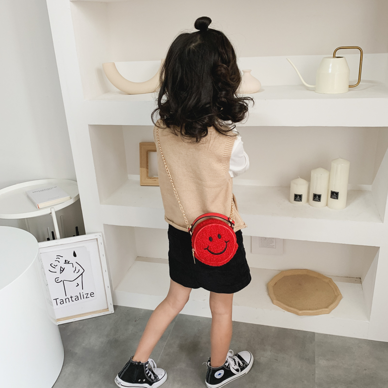 Smiley Kids Mini Round Shoulder Bag
