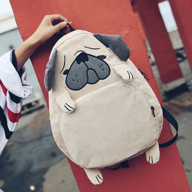 Canvas Backpack Cute Dog