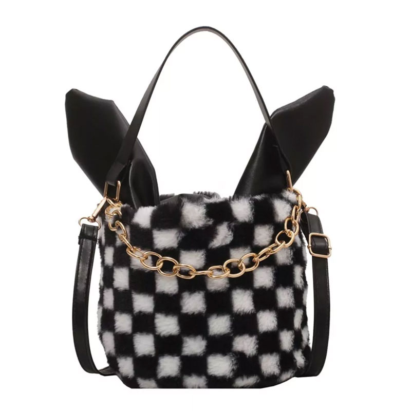 Plush Fur Chain Handbag