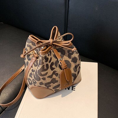 Leopard Print Luxury Bucket Bag