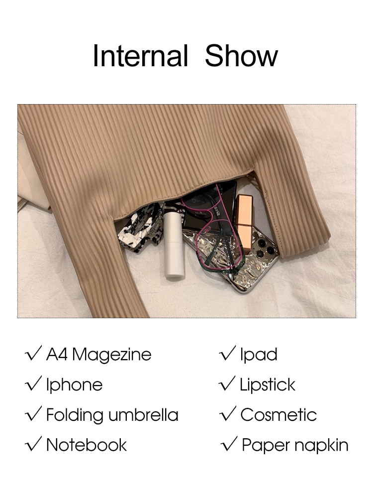 Stripe Designer Armpit Shoulder Bag