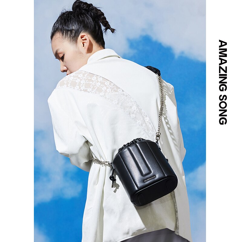 Handbags Soft Cowhide Bucket Bag