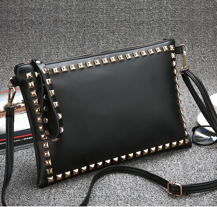 Leather Rivet Handbag