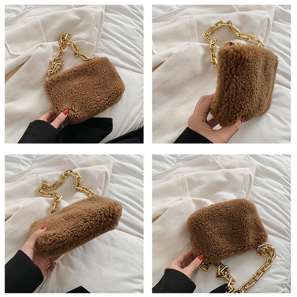 Fashion Soft Fluffy Plush Women Shoulder Bag