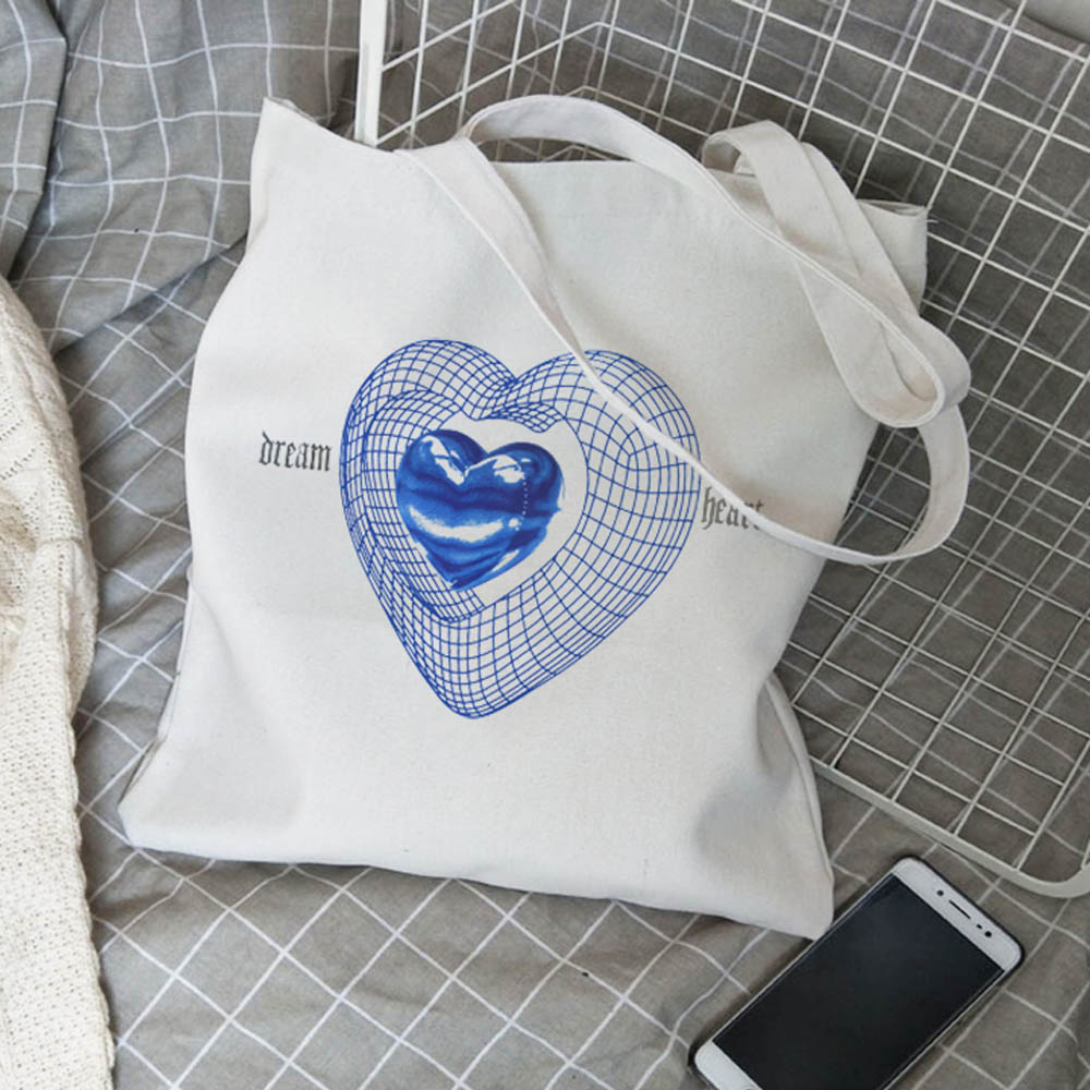 Letter Heart Harajuku Shopping Bag