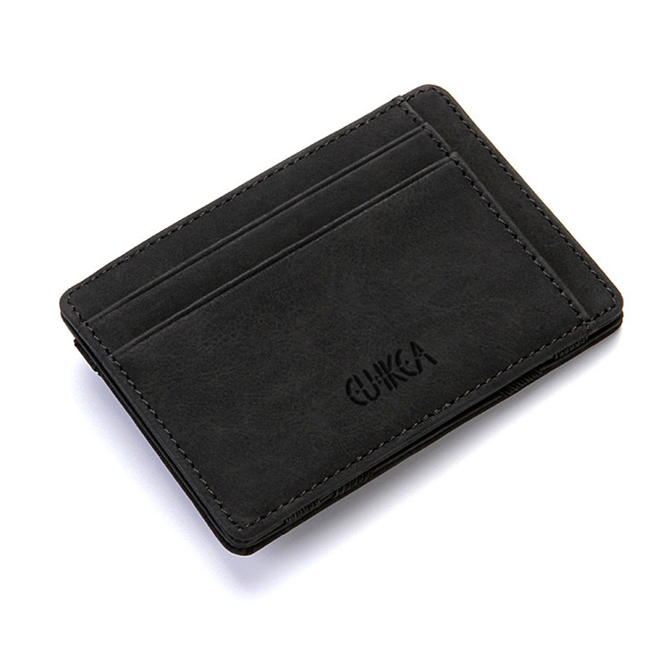 Men Male PU Leather Mini Small Magic Wallet