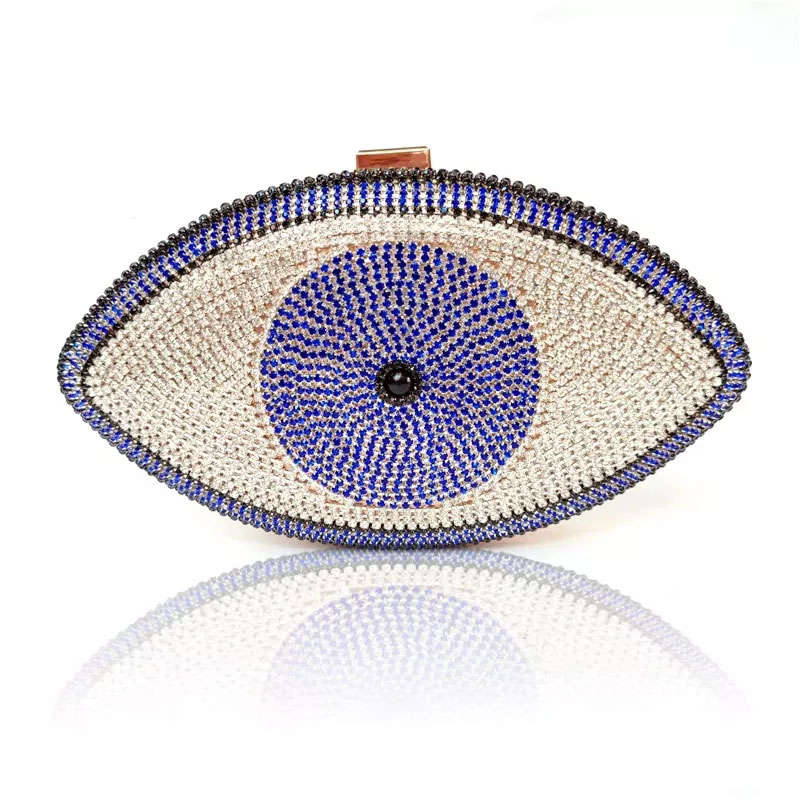 Diamonds Dot Black Luxury Wedding Day Clutch