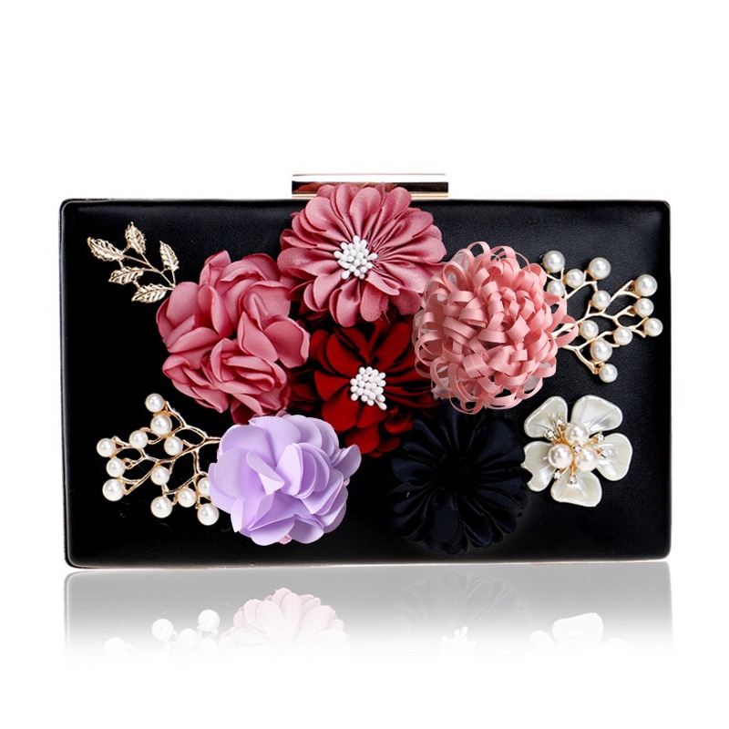 Flower Beaded Small Day Clutch