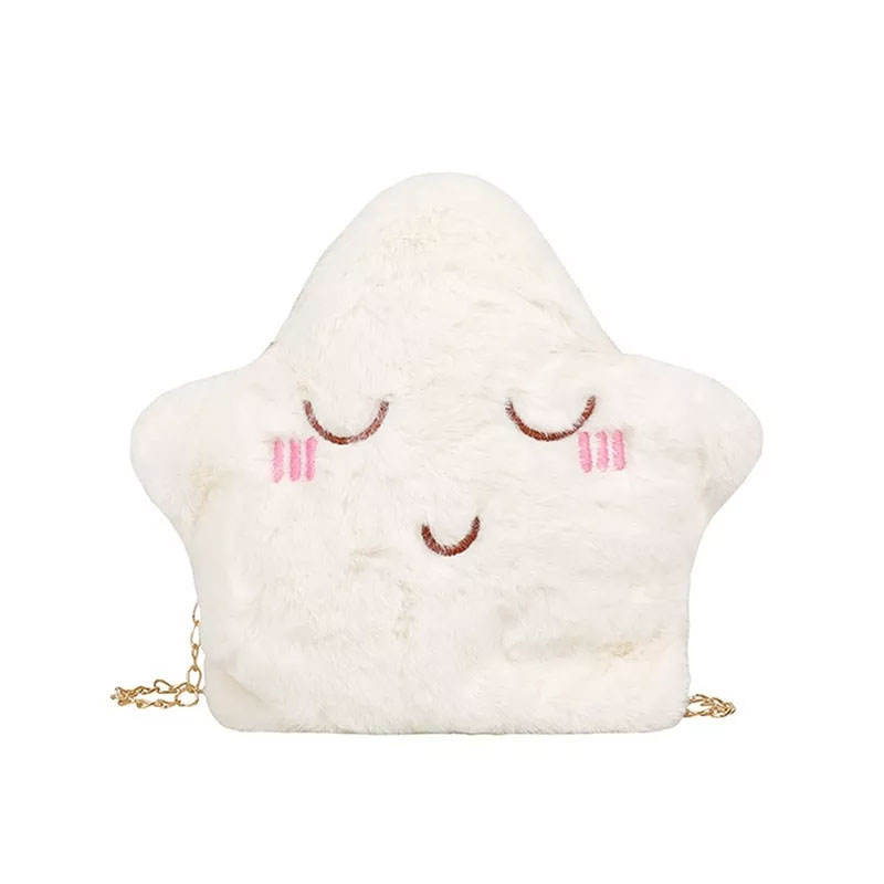 Cute Star Shape Plush Toy Shoulder Bag