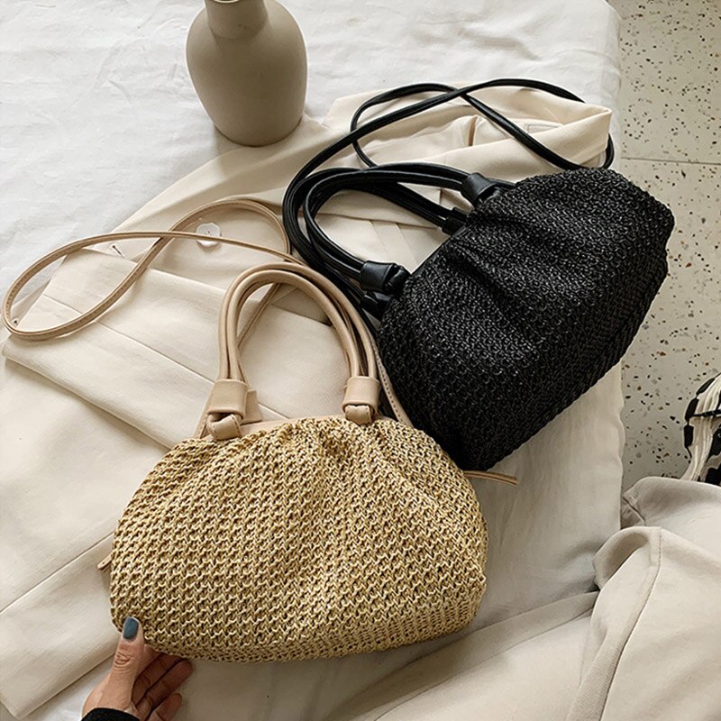 Straw Woven Design Women Handbag