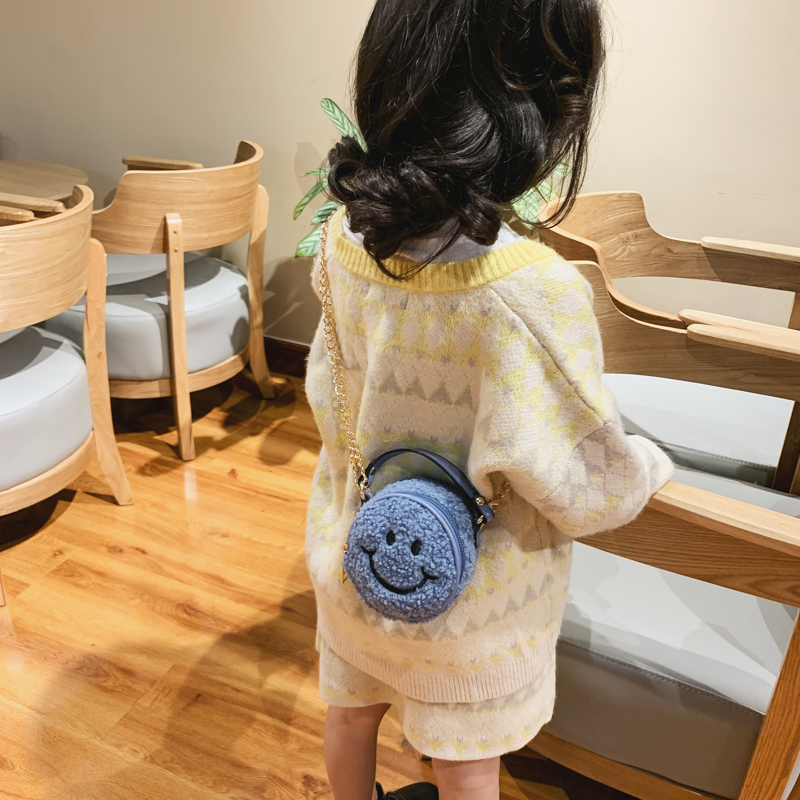 Smiley Kids Mini Round Shoulder Bag