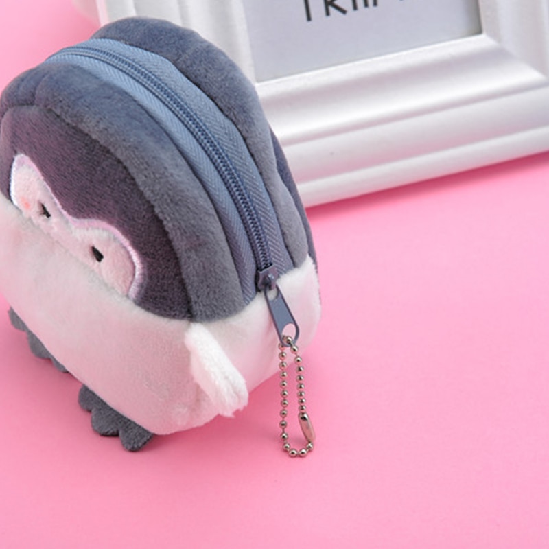 Kawaii Penguin Plush Purse Coin Card Wallet Bag