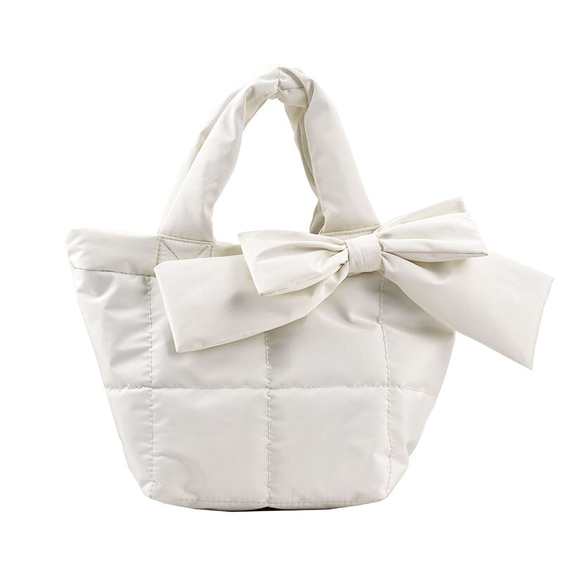 Fashion Bow Space Pad Cotton Handbag