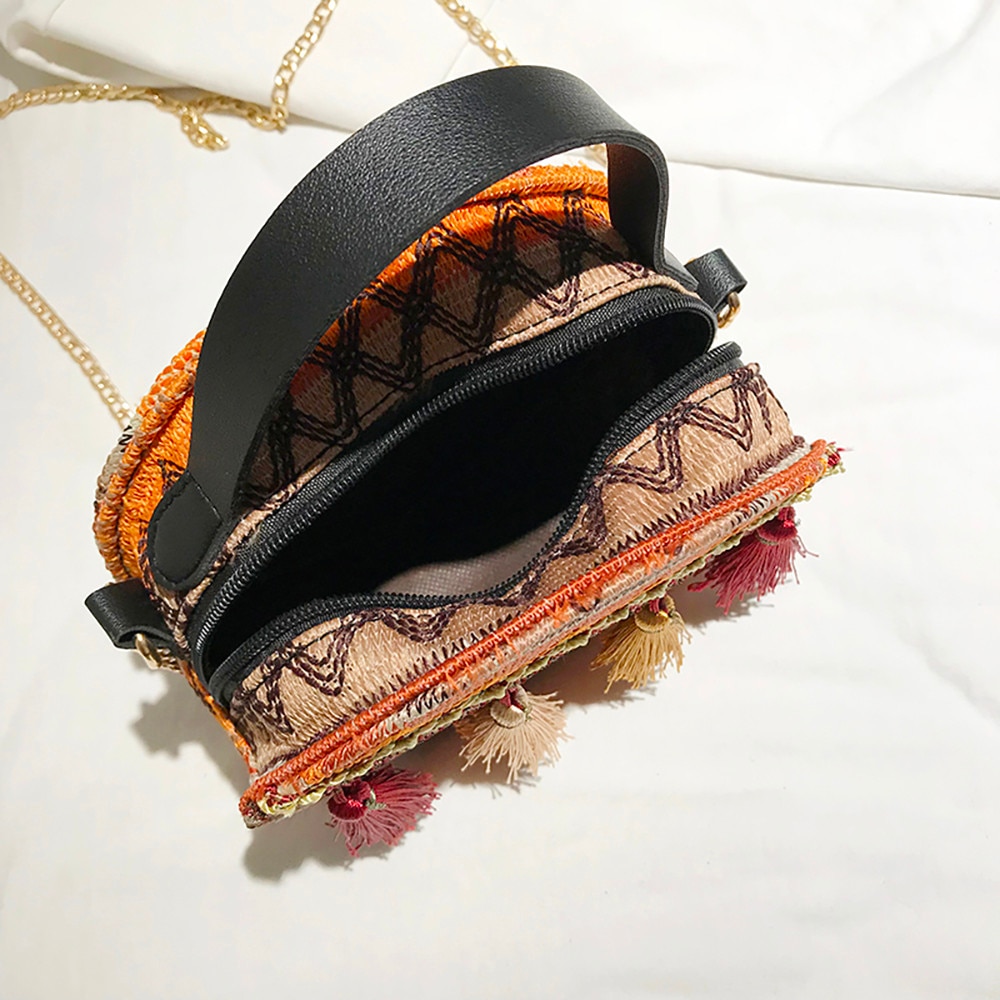 Straw Bags Rattan Woven Beach Shoulder Bag