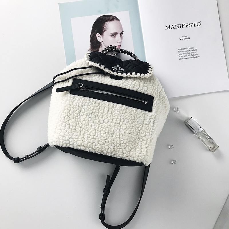 Soft Wool Women Lampwool backpack