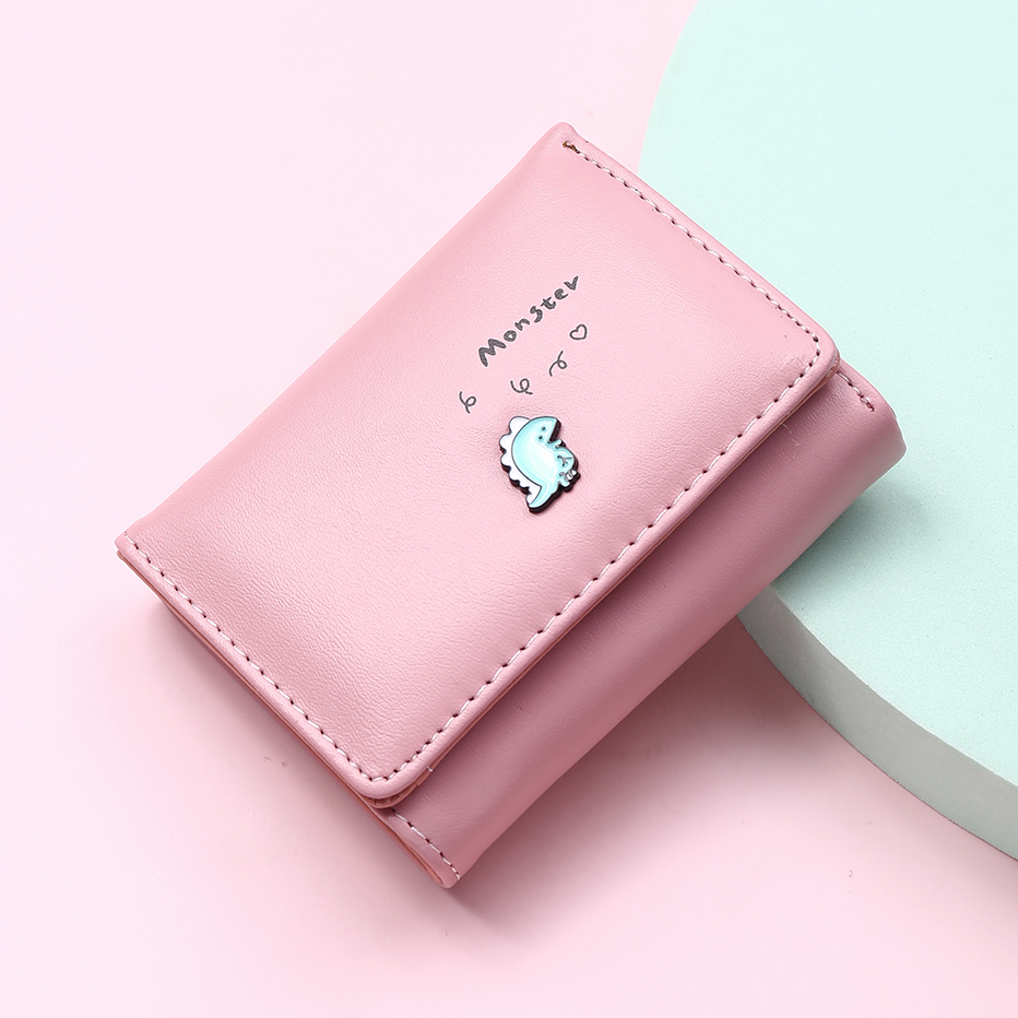 Short Cartoon Dinosaur Printed Wallet